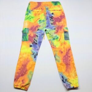 VIP Jeans Tie Dye Cargo Joggers Womens 15/16 Multicolor Elastic Waist Pants